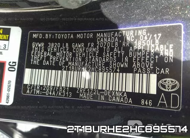 2T1BURHE2HC895574