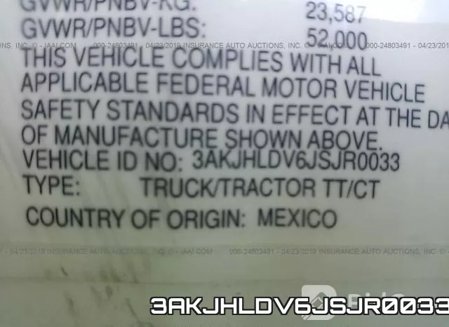 3AKJHLDV6JSJR0033