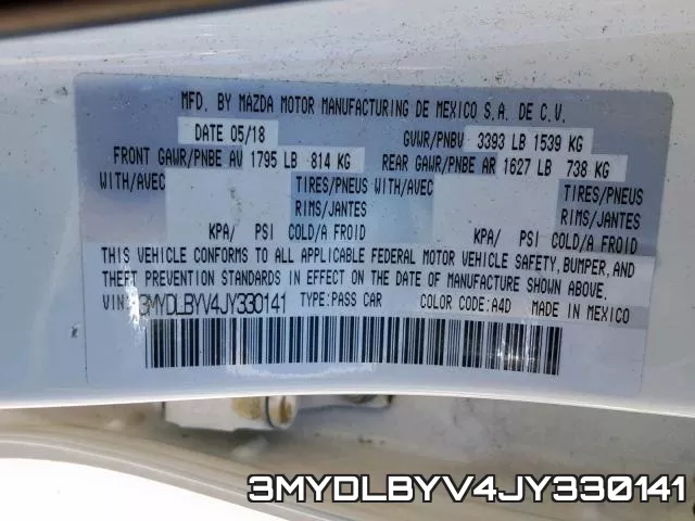 3MYDLBYV4JY330141