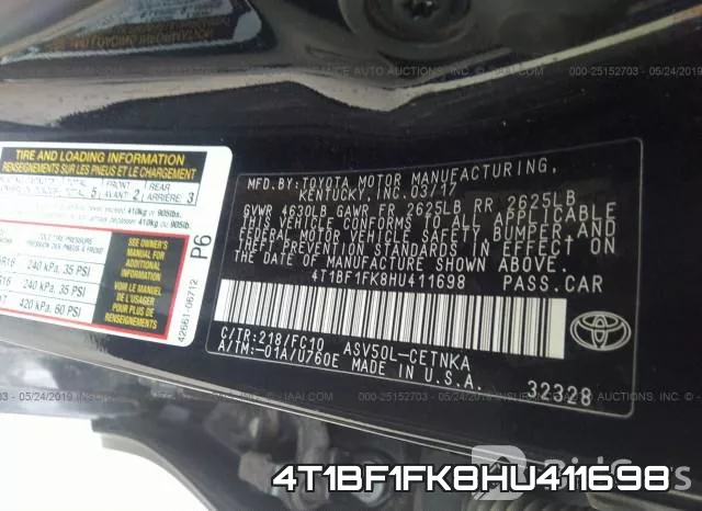 4T1BF1FK8HU411698