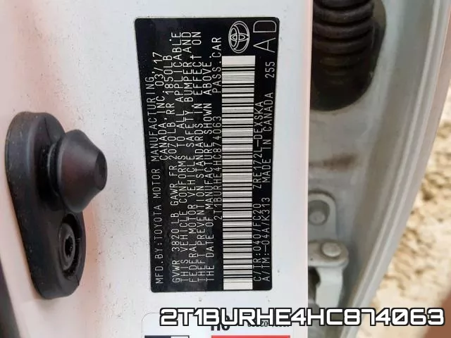 2T1BURHE4HC874063