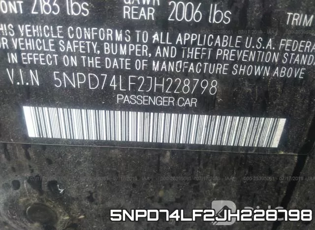 5NPD74LF2JH228798