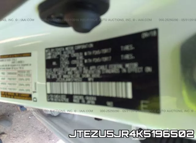 JTEZU5JR4K5196502
