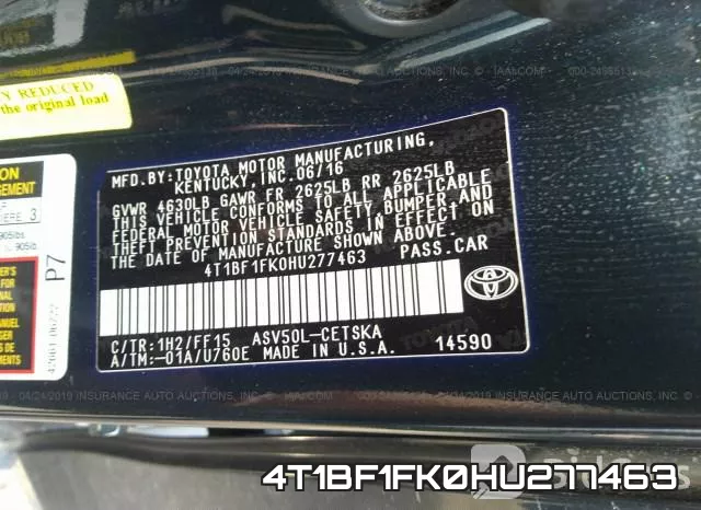 4T1BF1FK0HU277463