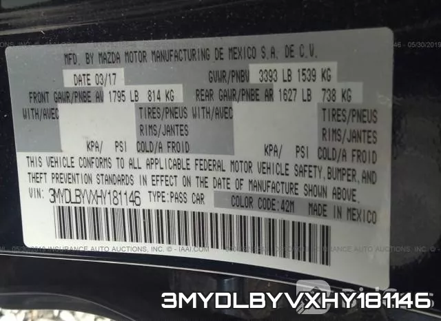 3MYDLBYVXHY181146