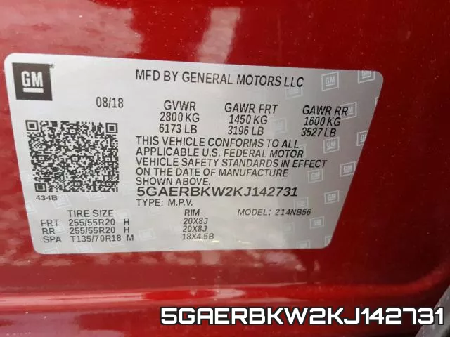 5GAERBKW2KJ142731