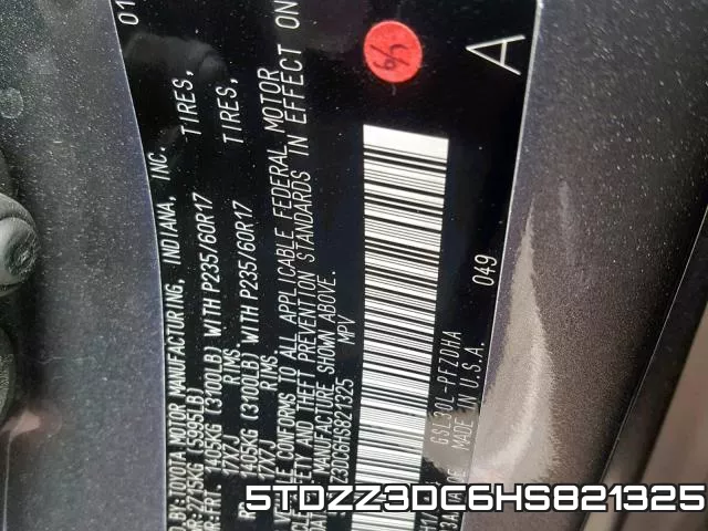 5TDZZ3DC6HS821325