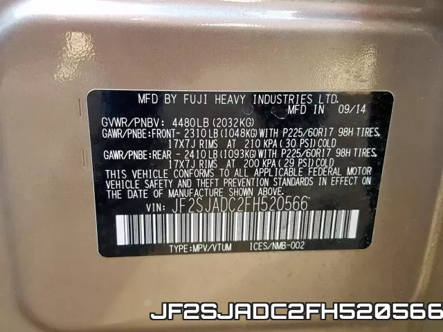 JF2SJADC2FH520566