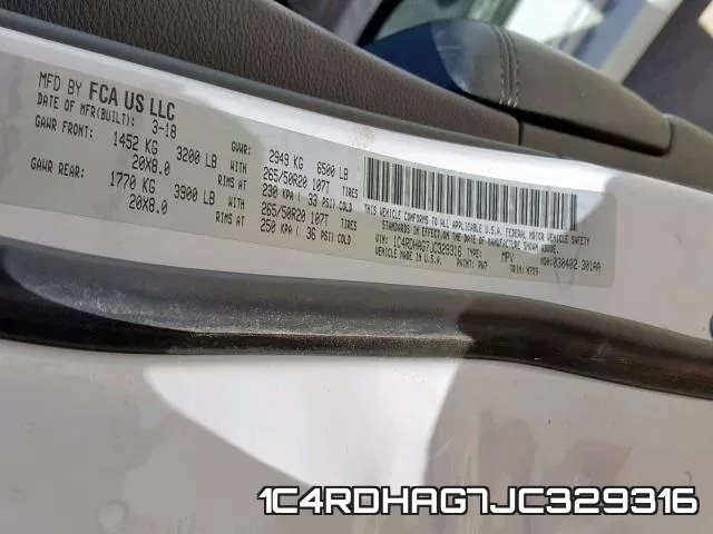 1C4RDHAG7JC329316