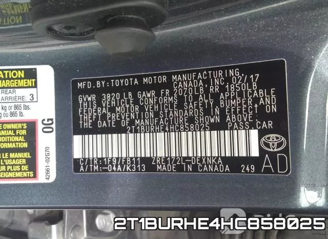 2T1BURHE4HC858025