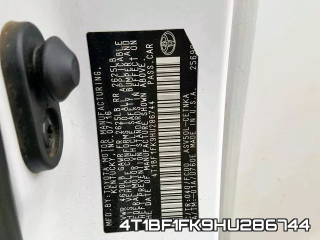 4T1BF1FK9HU286744