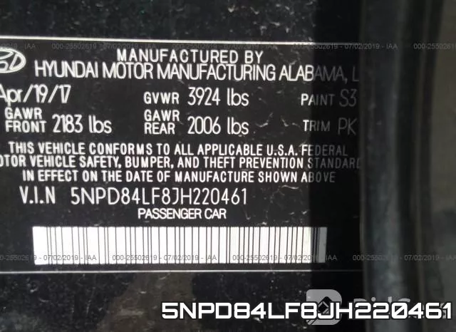 5NPD84LF8JH220461