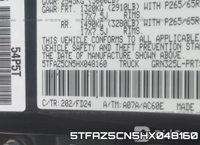 5TFAZ5CN5HX048160