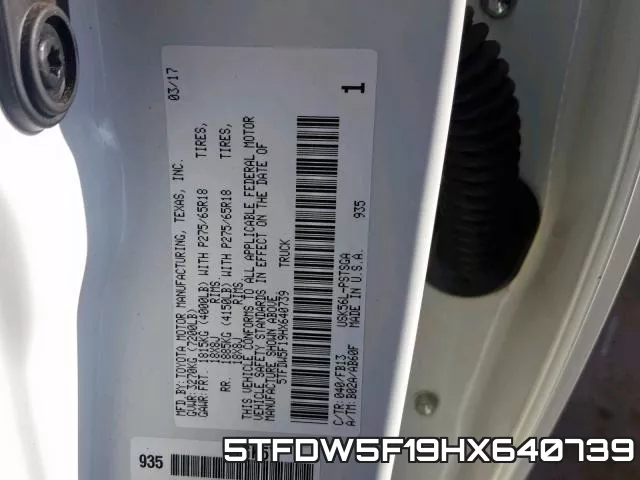 5TFDW5F19HX640739