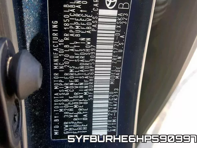 5YFBURHE6HP590997