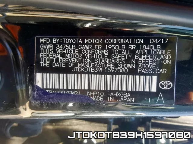 JTDKDTB39H1597080