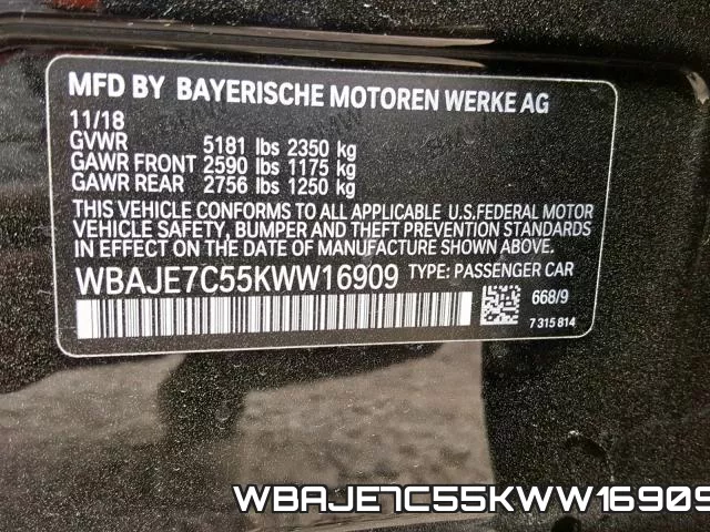 WBAJE7C55KWW16909