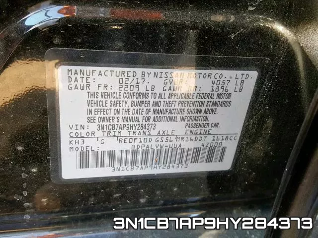 3N1CB7AP9HY284373