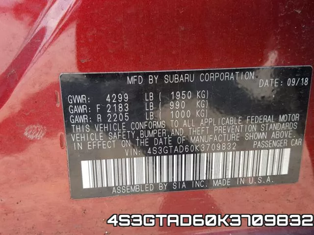 4S3GTAD60K3709832