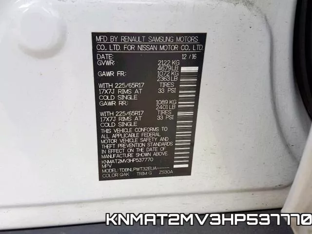 KNMAT2MV3HP537770