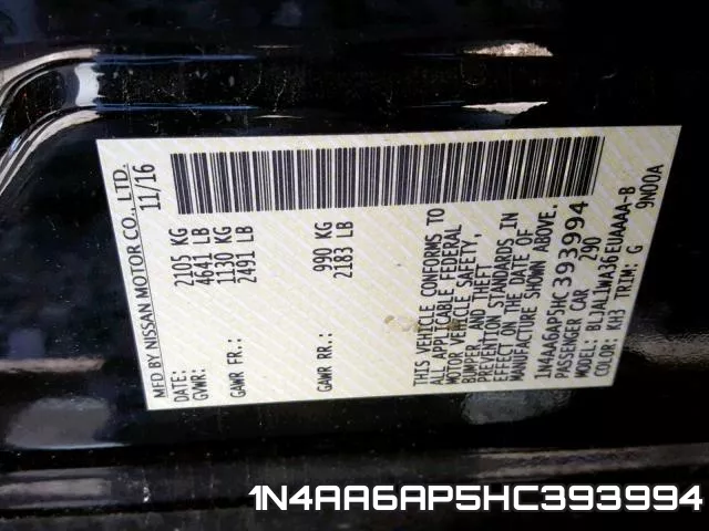1N4AA6AP5HC393994