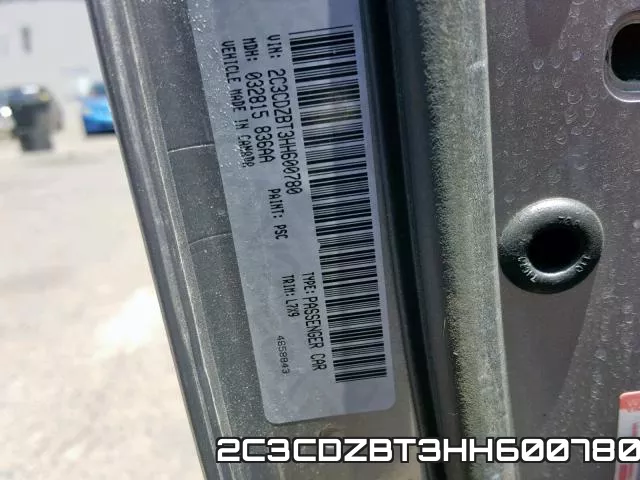 2C3CDZBT3HH600780