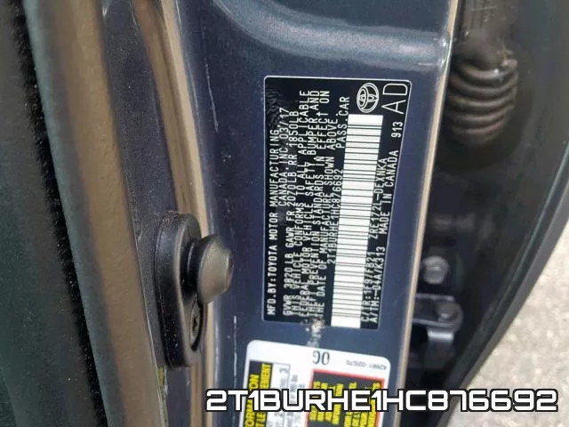 2T1BURHE1HC876692