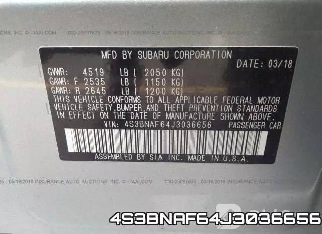 4S3BNAF64J3036656
