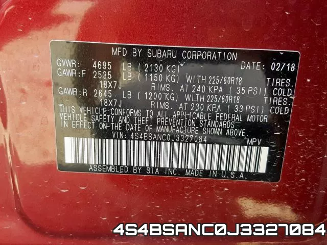 4S4BSANC0J3327084