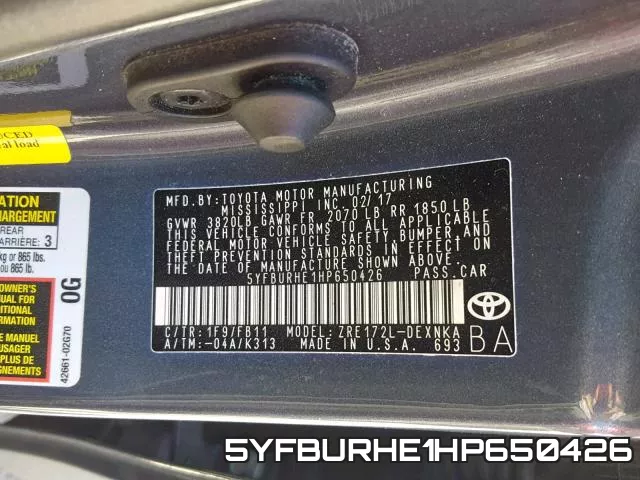5YFBURHE1HP650426
