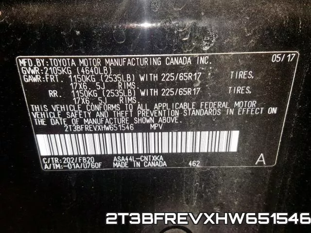 2T3BFREVXHW651546