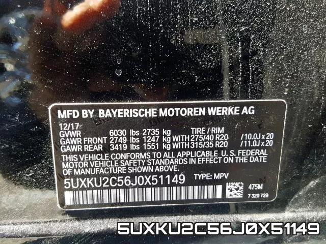 5UXKU2C56J0X51149