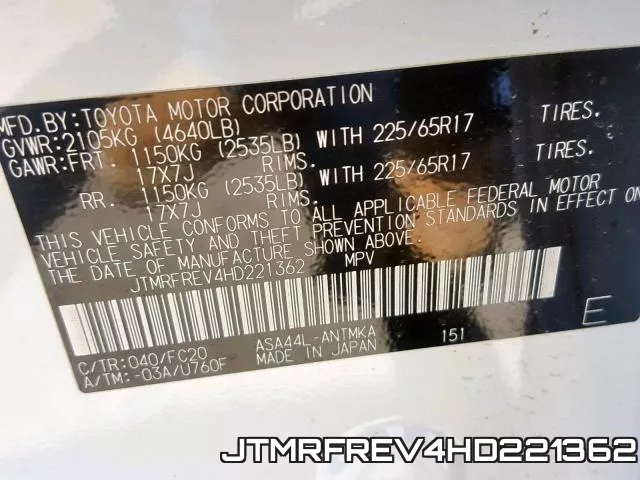 JTMRFREV4HD221362