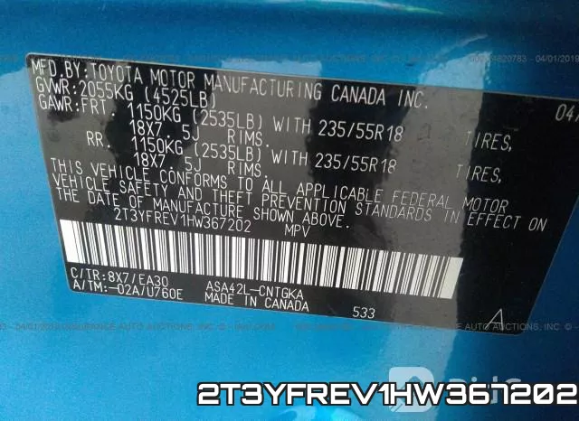 2T3YFREV1HW367202