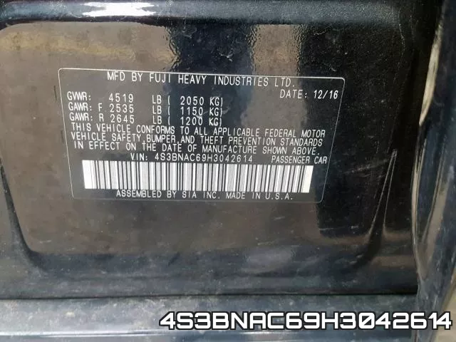 4S3BNAC69H3042614
