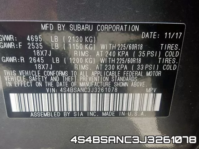4S4BSANC3J3261078