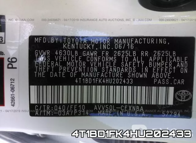 4T1BD1FK4HU202433
