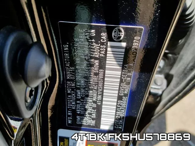 4T1BK1FK5HU578869