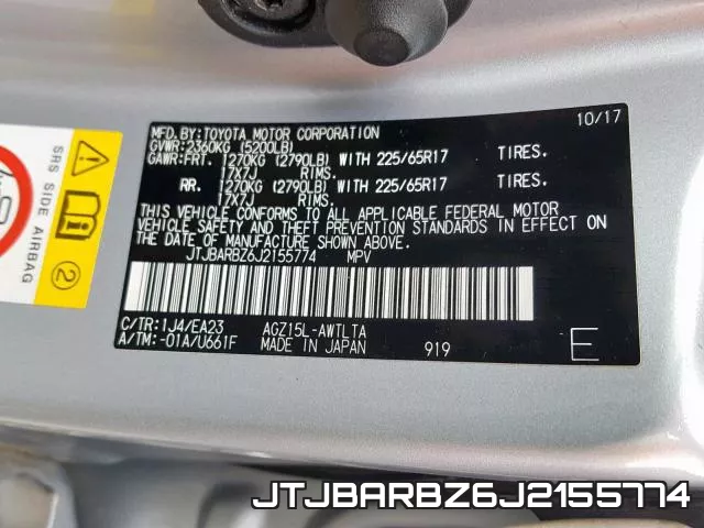 JTJBARBZ6J2155774