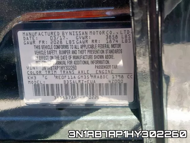 3N1AB7AP1HY302260
