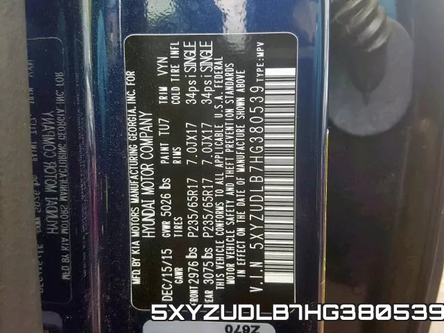 5XYZUDLB7HG380539