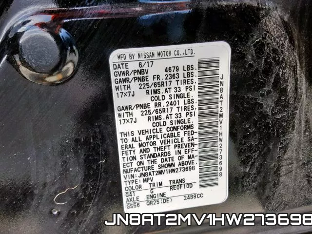 JN8AT2MV1HW273698