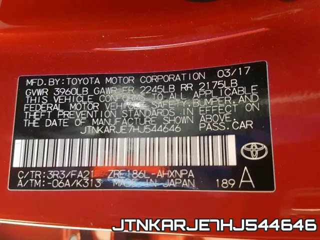 JTNKARJE7HJ544646
