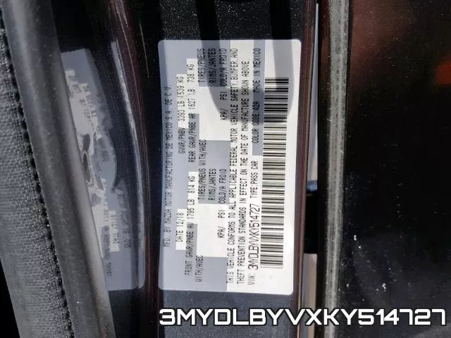 3MYDLBYVXKY514727