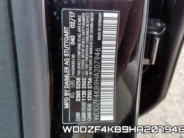 WDDZF4KB9HA207946