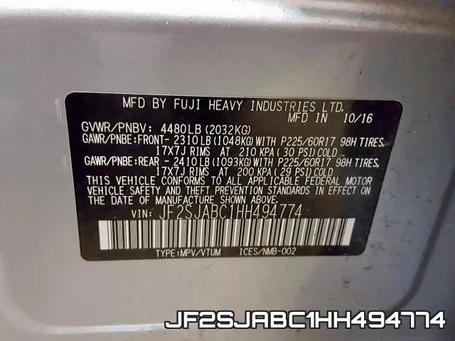 JF2SJABC1HH494774