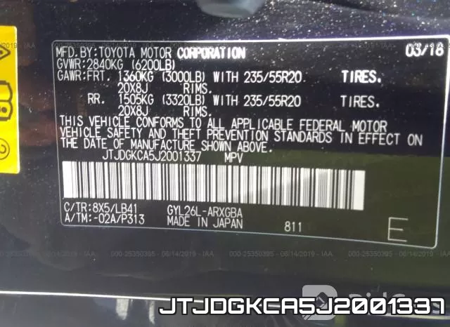 JTJDGKCA5J2001337