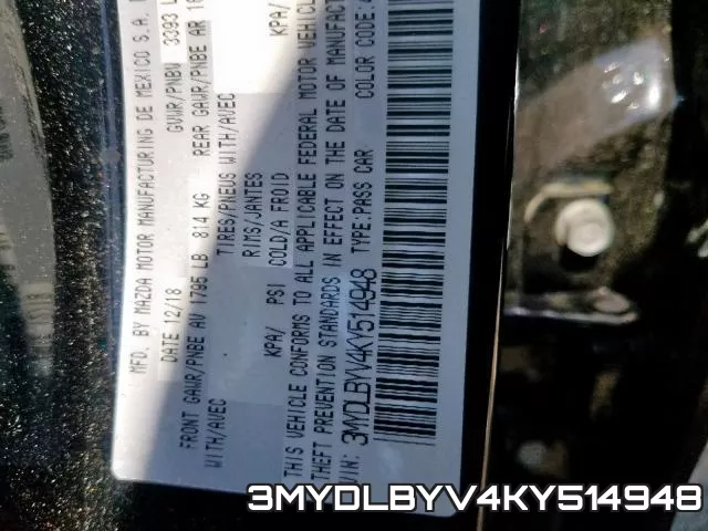 3MYDLBYV4KY514948