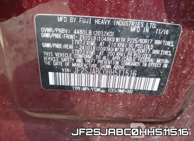 JF2SJABC0HH511516