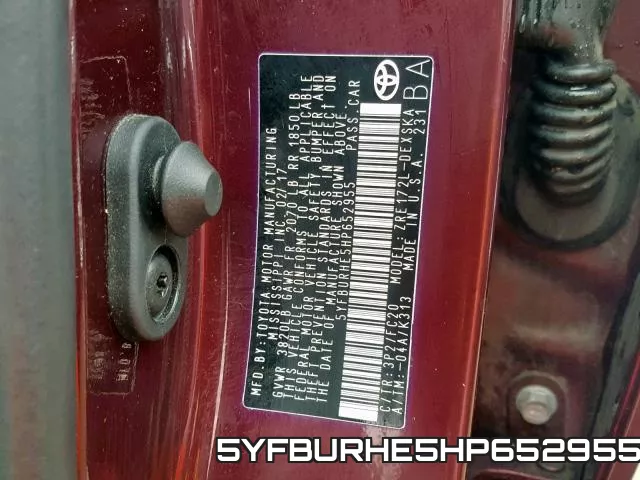 5YFBURHE5HP652955